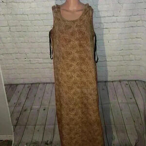 Virgo Women’s Brown Cheetah Print long dress size 14